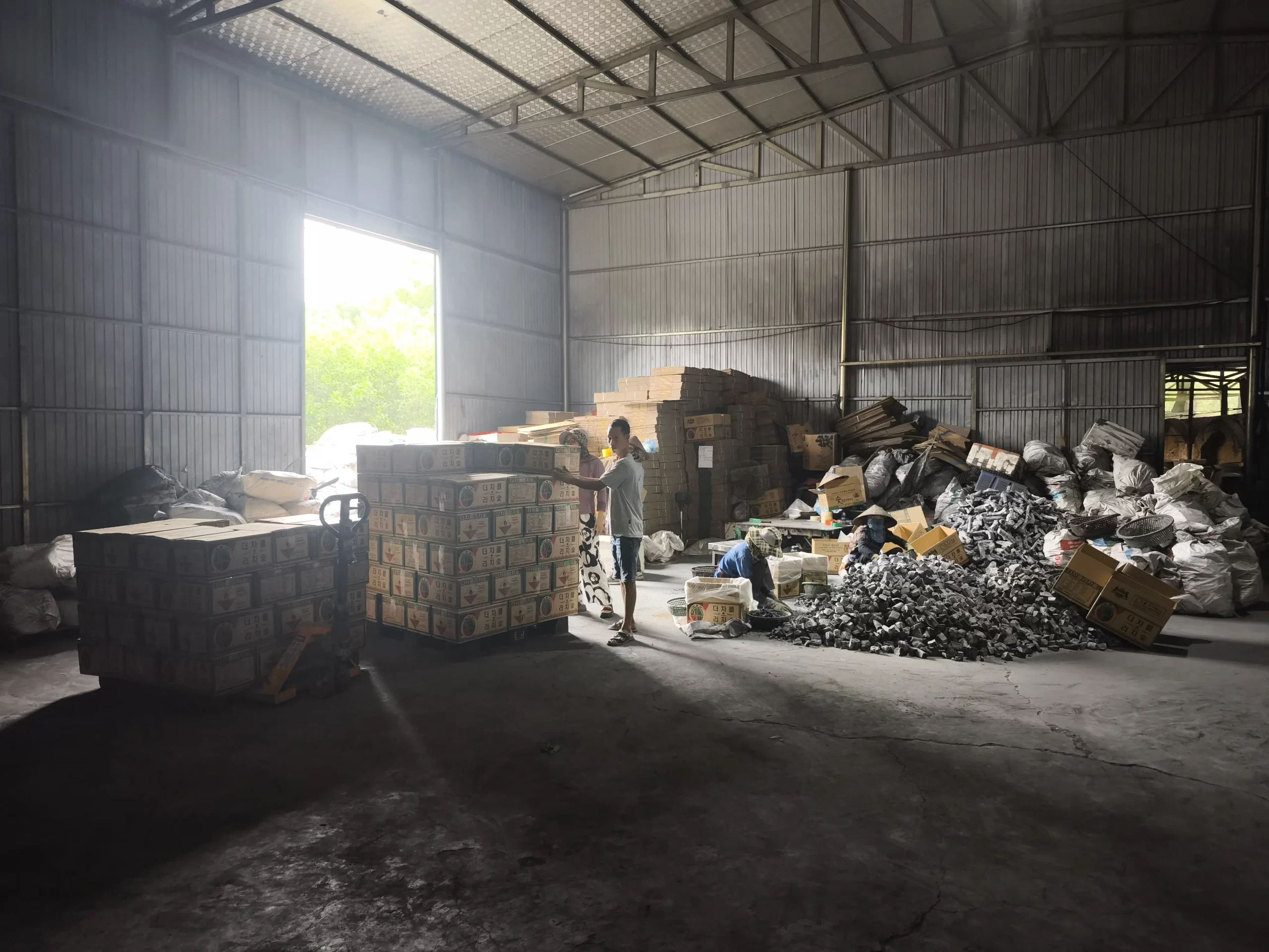 Lychee Binchotan Factory Yard in Bac Giang